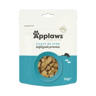 Applaws Snack para Gatos: Filete de Atún Liofilizado 12x10g - Comida Húmeda y Saludable