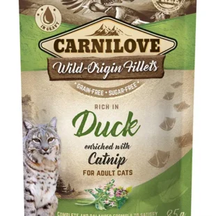 Carnilove Cat Pouch Pato 24x85g - Comida Húmeda Saludable para Gatos