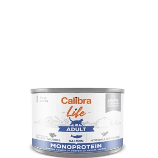 Calibra Cat Life Lata Adulto Salmón 6x200g - Comida Húmeda Saludable para Gatos