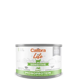 Calibra Cat Life Lata Sensitive Conejo 6x200gr - Comida Húmeda Saludable para Gatos