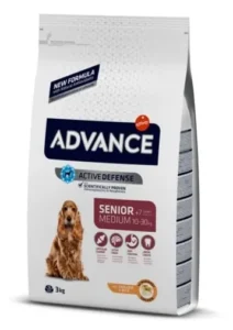 Advance Canine Senior Medium Pollo y Arroz 3 kg – Nutrición óptima para perros mayores