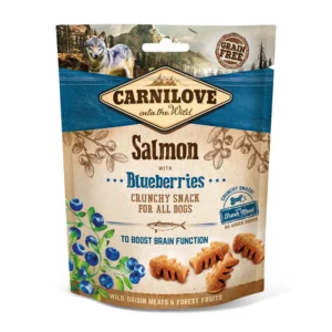 Carnilove Canine Crunchy Snack Salmón Arándanos Caja 6 × 200 g