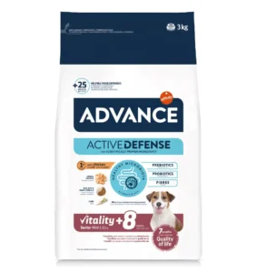 Advance Canine Senior Mini Pollo y Arroz 3 kg – Nutrición óptima para perros mayores