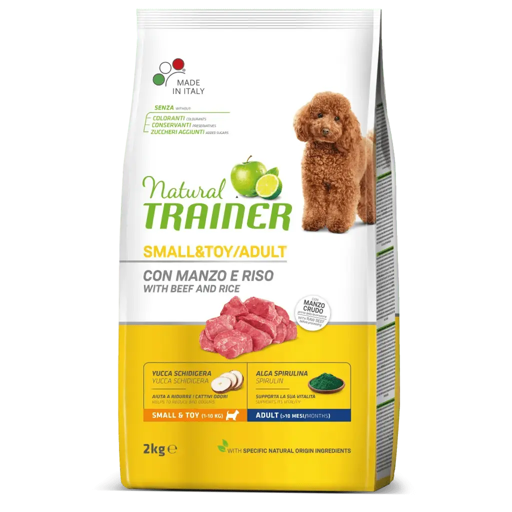 Natural Trainer para Perros Adultos Mini de Ternera 2 kg