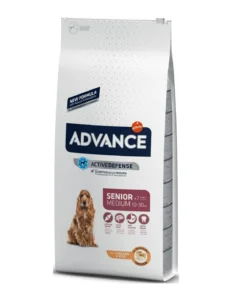 Advance Canine Senior Medium Pollo y Arroz 12 kg – Nutrición óptima para perros mayores
