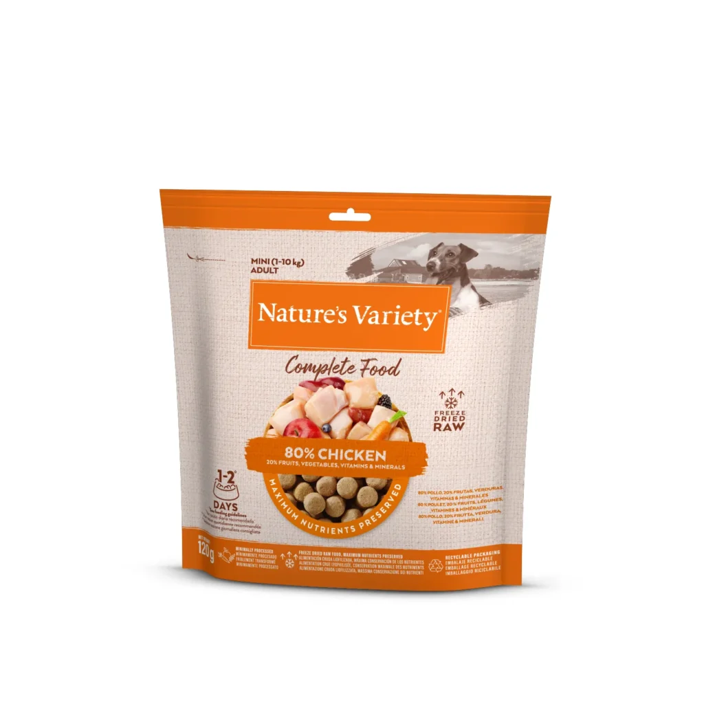 Nature’s Variety Alimento Liofilizado para Perros Mini Pollo 7 × 120 g