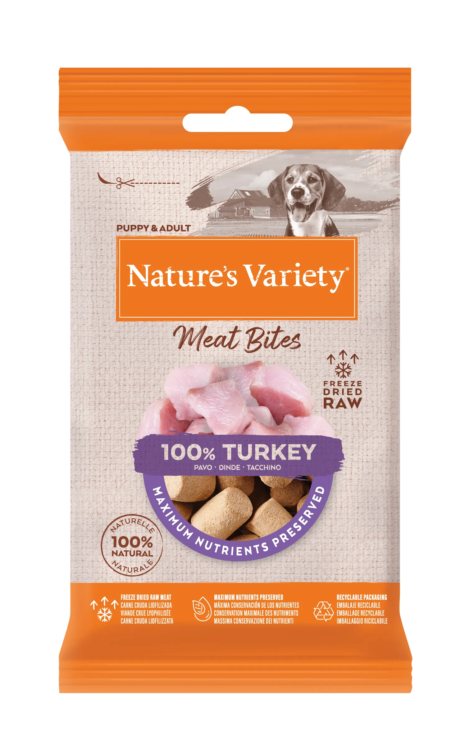 Nature’s Variety Bocaditos Liofilizados de Pavo 20 × 20 g