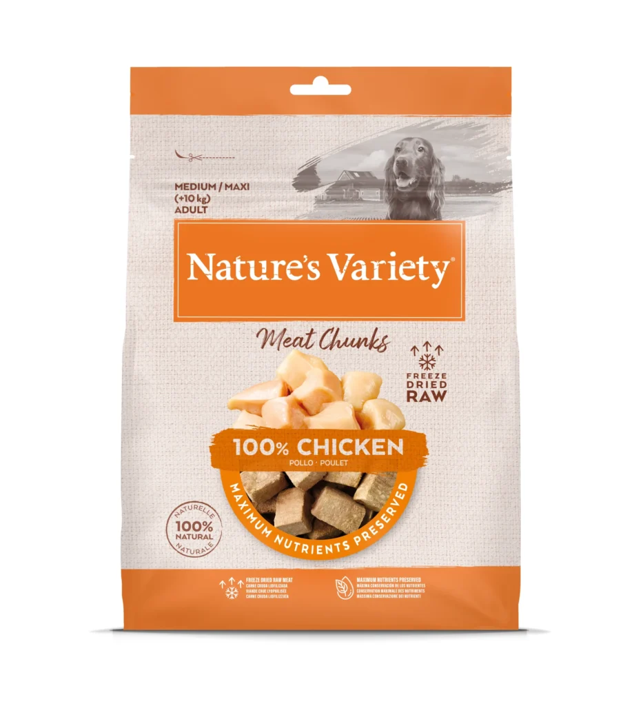 Nature’s Variety Trozos de Pollo Liofilizados 6 × 50 g