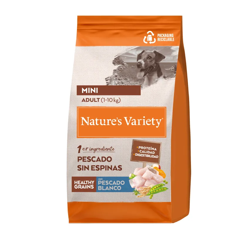 Nature’s Variety 1,5 kg – Pienso natural para perros adultos mini con pescado