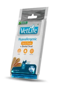 Farmina Vet Life Pescado 15 × 60 g – Snack hipoalergénico para perros adultos mini