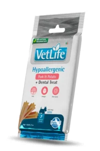 Farmina Vet Life Cerdo 15 × 60 g – Snack hipoalergénico para perros adultos mini