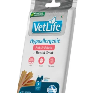 Farmina Vet Life Cerdo 15 × 60 g – Snack hipoalergénico para perros adultos mini