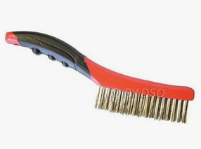 Cepillo de inox sin soporte · limpieza en odontología equina