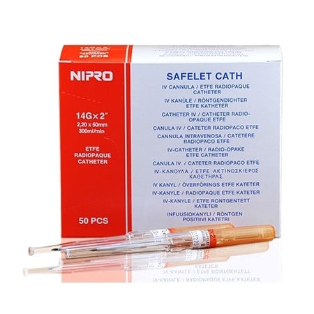 Catéter Equivet Kruuse Hiflow 14G x 5,25 pulgadas · acceso venoso en caballos