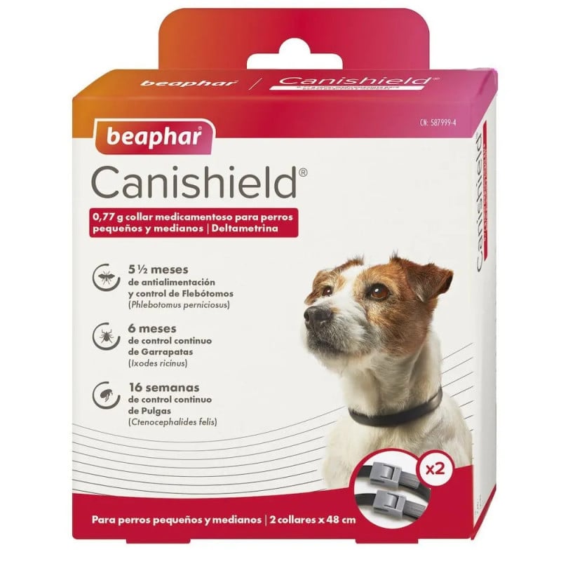 Beaphar Canishield collar 65 cm, pack de 2 · antiparasitario para perros grandes