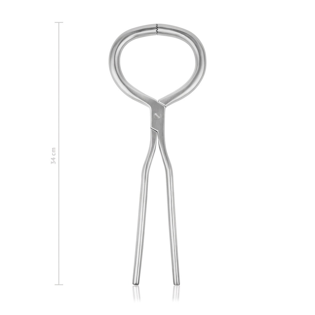 Pinza para cascos Tentar 18 × 35 cm recta, punta muy redonda · exploración de cascos