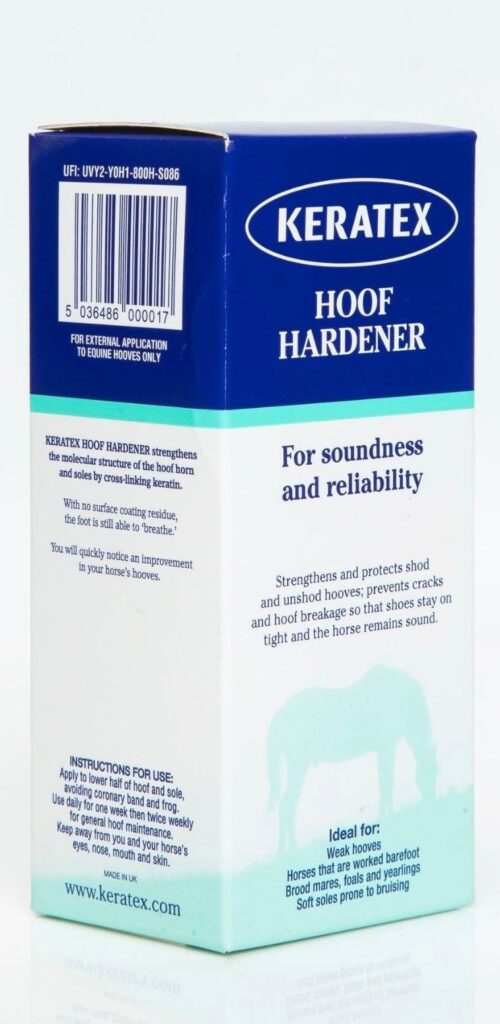 Keratex Hoof Hardener 250 ml · endurecedor de cascos para caballos