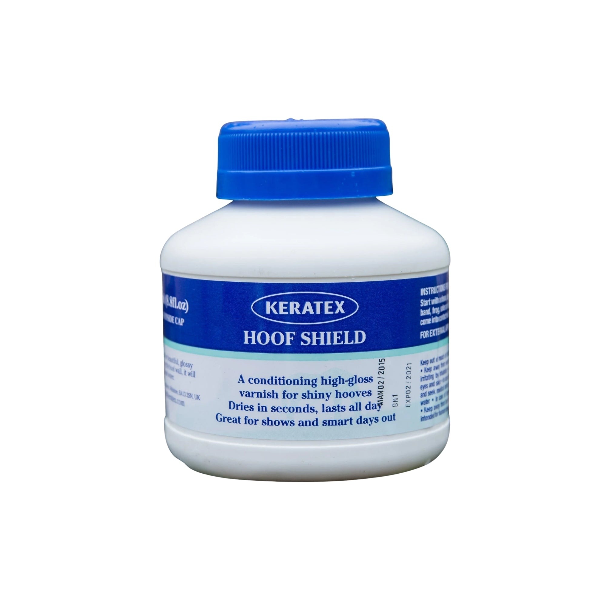 Keratex Hoof Shield 250 ml · barniz abrillantador para cascos de caballos