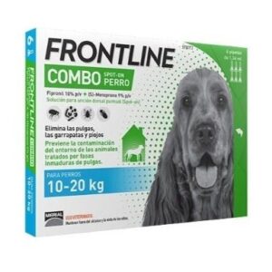 Frontline Combo Spot On perro, 6 pipetas (10-20 kg) · antiparasitario externo para perros