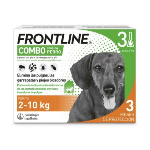 Frontline Combo Spot perros 2-10 kg (3 pipetas) · antiparasitario externo para perros