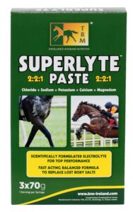 Superlyte Syringe 3 × 70 g · electrolitos en jeringa para caballos