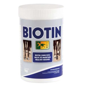 Biotin 15 mg/25 g 1 kg · biotina para el cuidado del casco del caballo