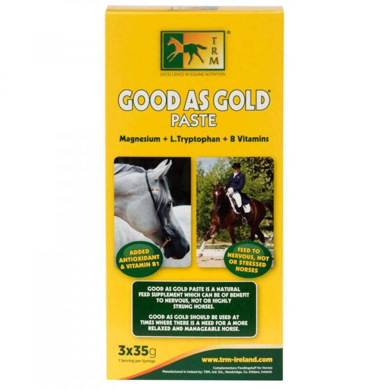 Good as Gold jeringa TRM 3 × 35 g · suplemento calmante para caballos