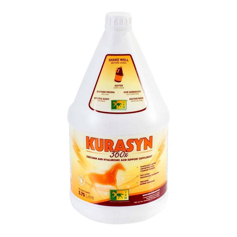 Kurasyn 360 TRM 3,75 l · suplemento con ácido hialurónico y cúrcuma para caballos