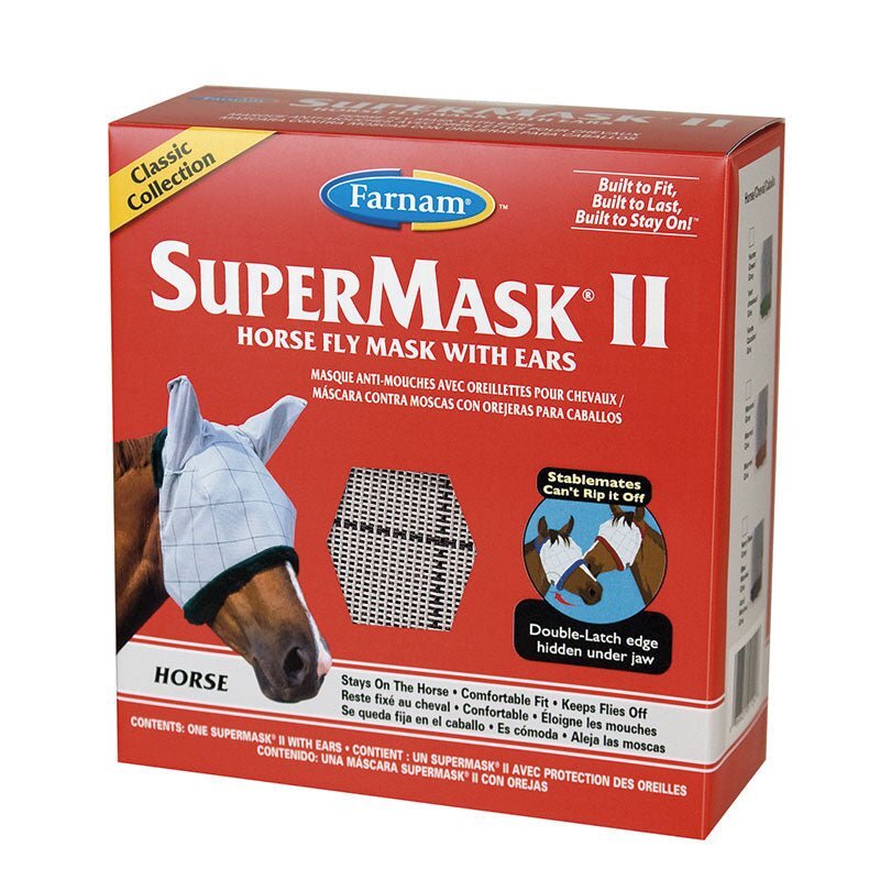 Máscara antimoscas Supermask II Árabe con orejas · protección facial para caballos