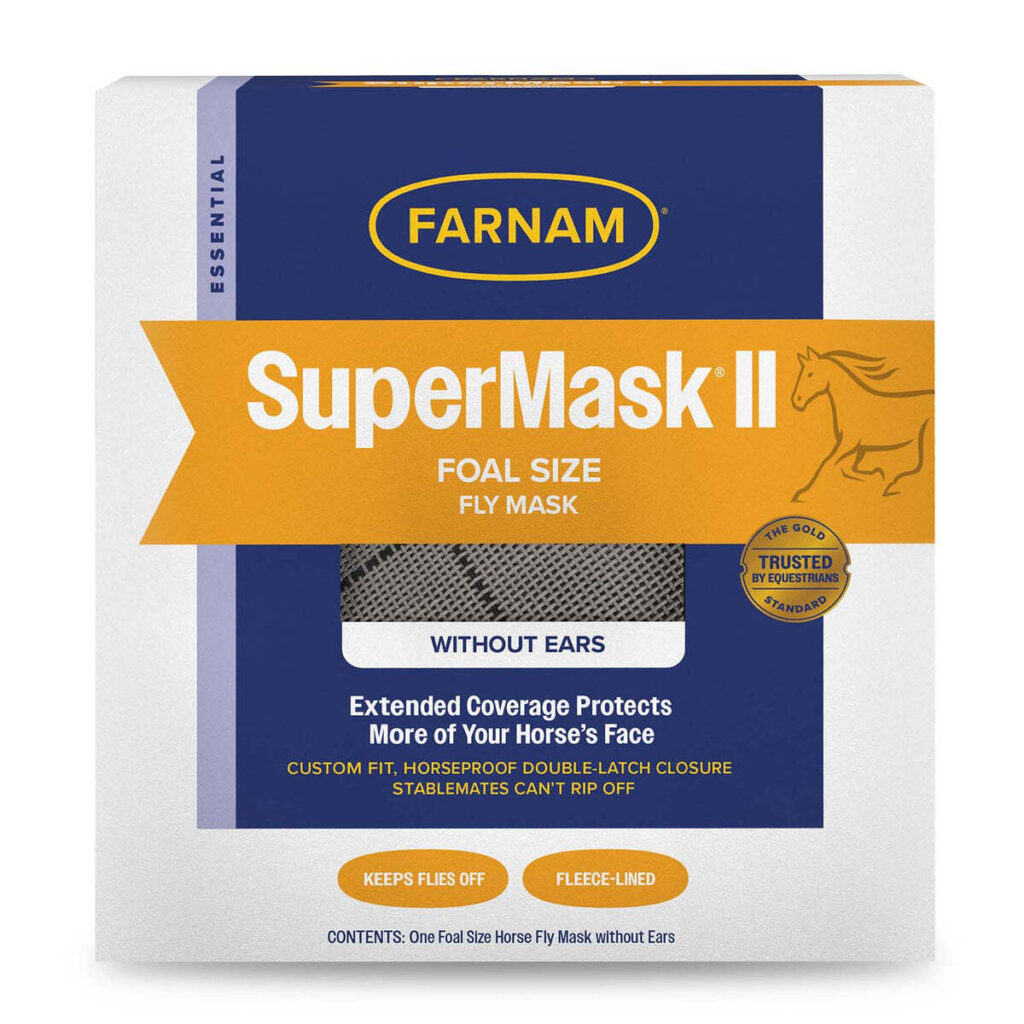 Máscara antimoscas Supermask Foal sin orejas · protección facial para potros