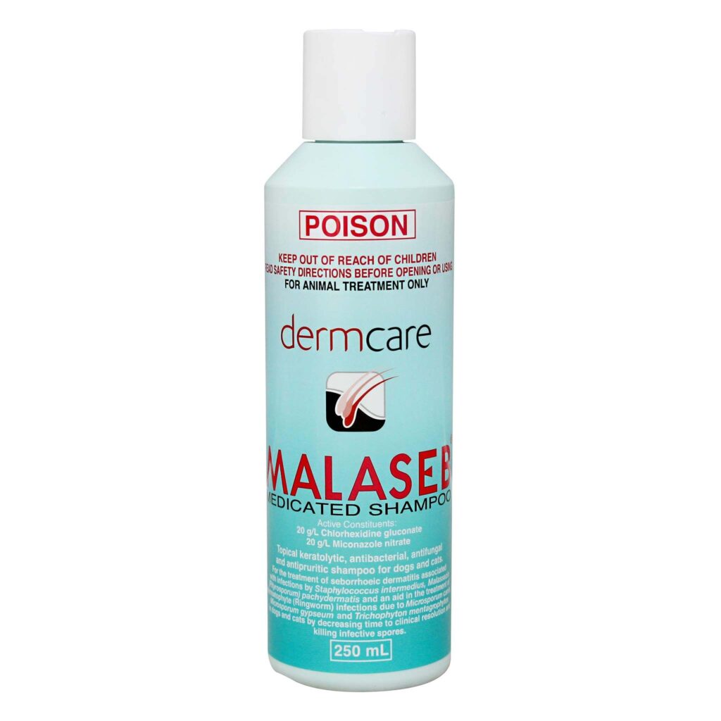 Champú Malaseb 250 ml · higiene dermatológica para perros y gatos
