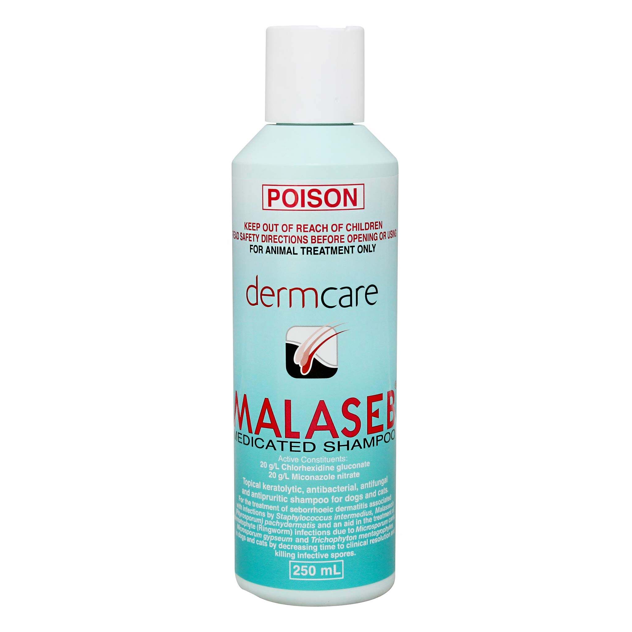 Champú Malaseb 250 ml · higiene dermatológica para perros y gatos