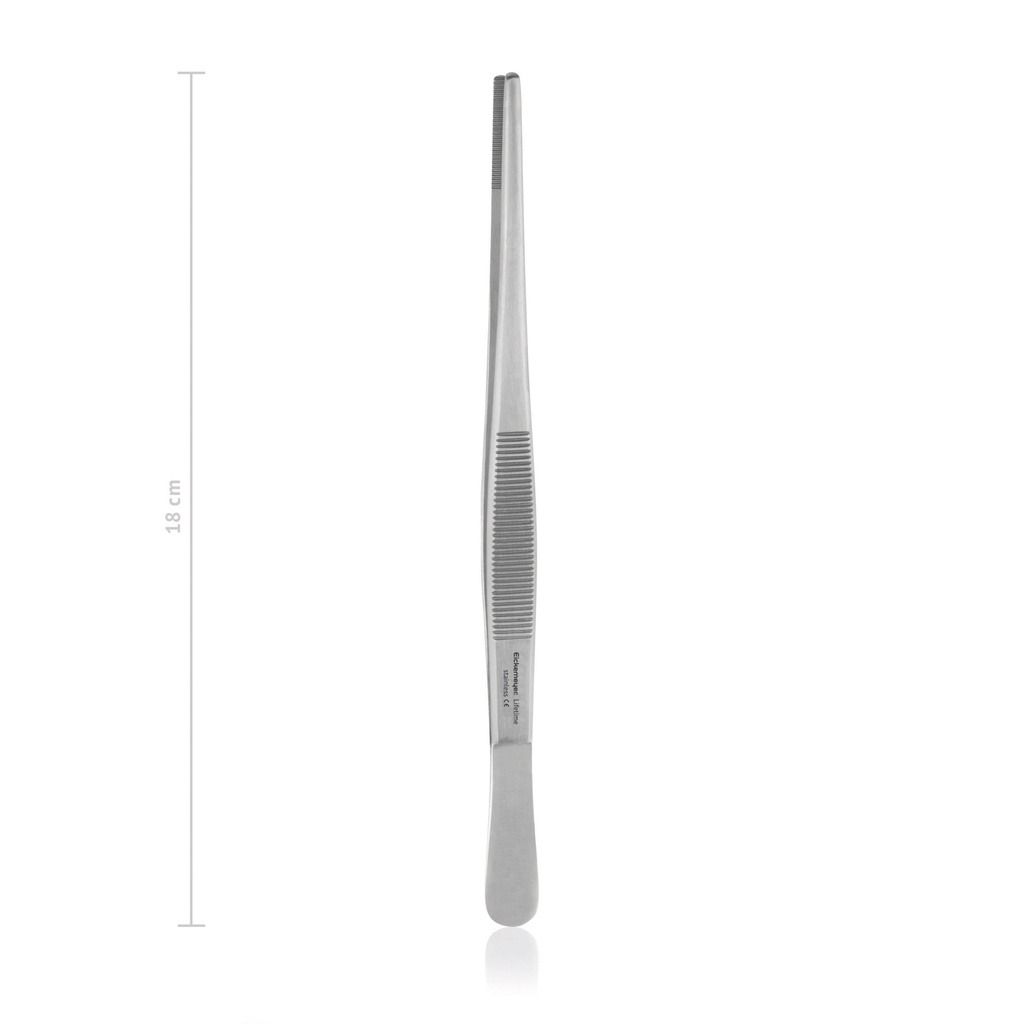 Pinza de disección 16 cm sin dientes · instrumental quirúrgico para caballos