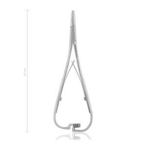Porta-agujas Mathieu 14 cm · sutura de tejidos en cirugía equina