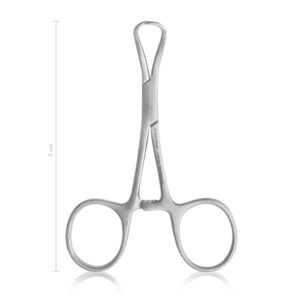 Pinza de campo Backhaus 9 cm · fijación de paños quirúrgicos en zonas reducidas