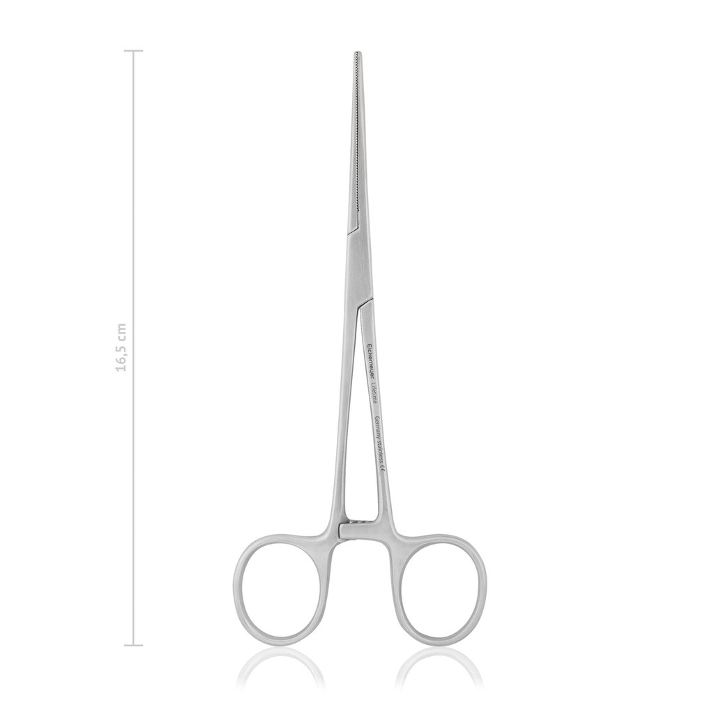 Pinza clamp Doyen 25 cm recta · clampeo de tejidos en cirugía de gran animal