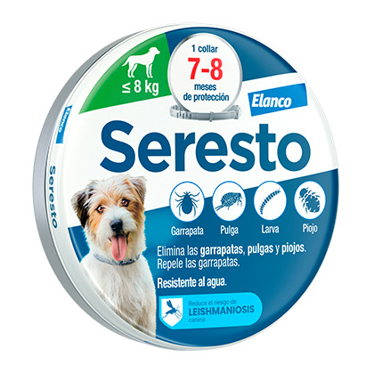 Collar Seresto 38 cm para perros de menos de 8 kg · antiparasitario externo