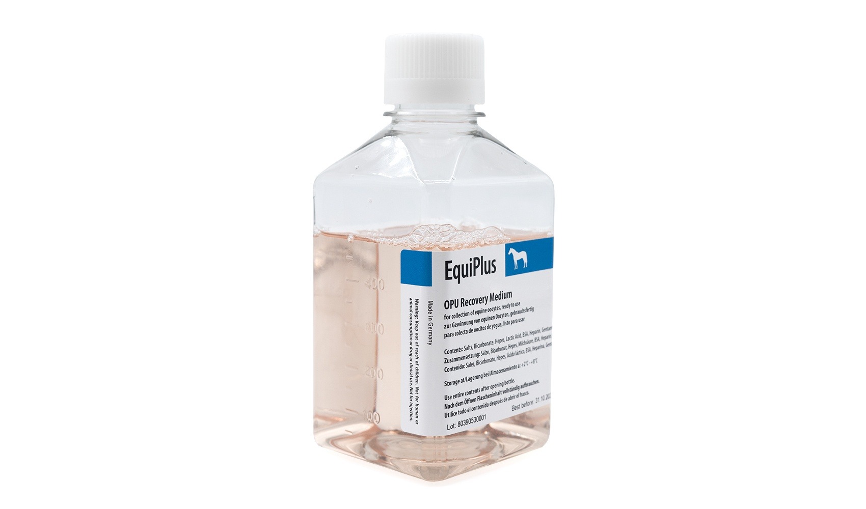 Equiplus medio de recuperación para OPU 500 ml · listo para usar en caballos