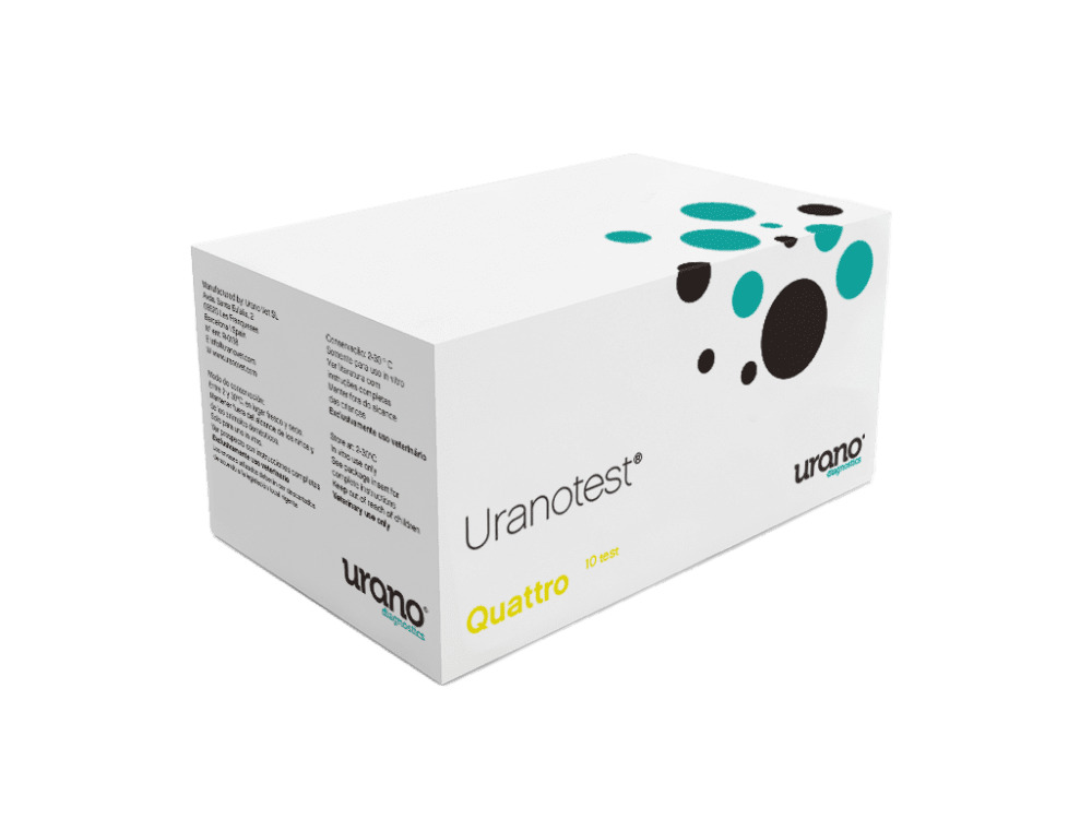 Uranotest Quattro 10 tests · test rápido de diagnóstico veterinario