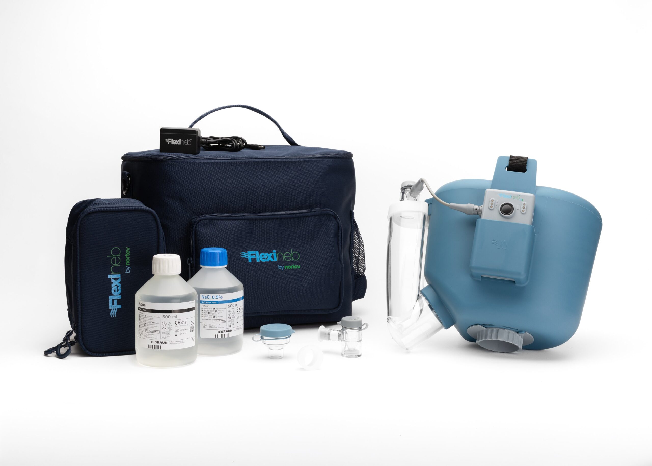 Flexineb E3 azul, nebulizador equino portátil · caballos
