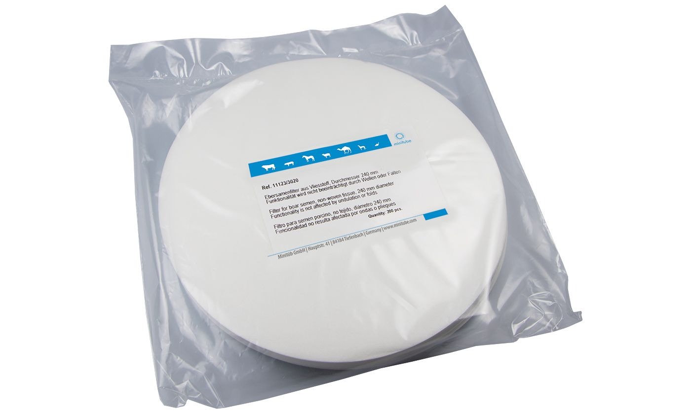 Filtro de semen redondo 240 mm 200 unidades · para cría equina