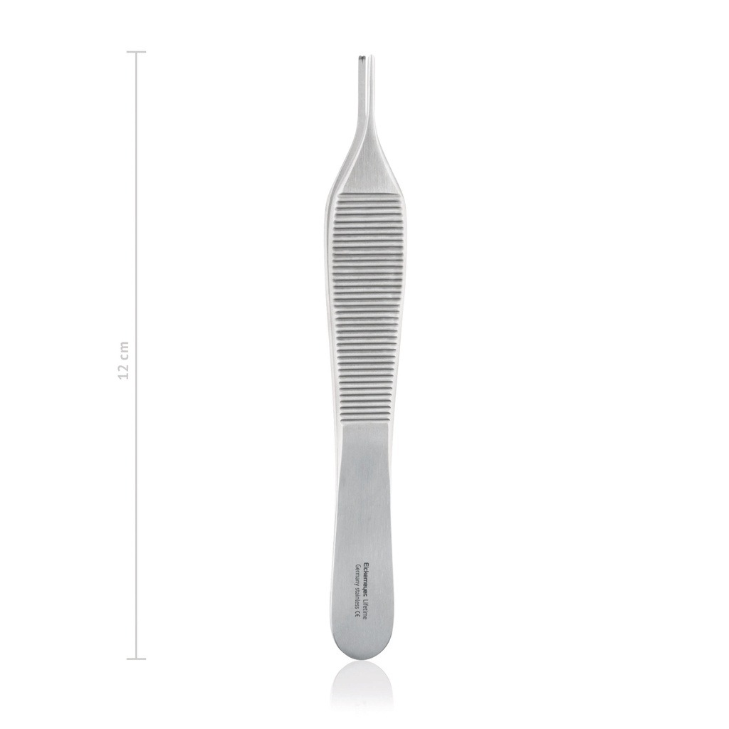 Pinza Adson con dientes 12 cm 1,2 mm · instrumental quirúrgico