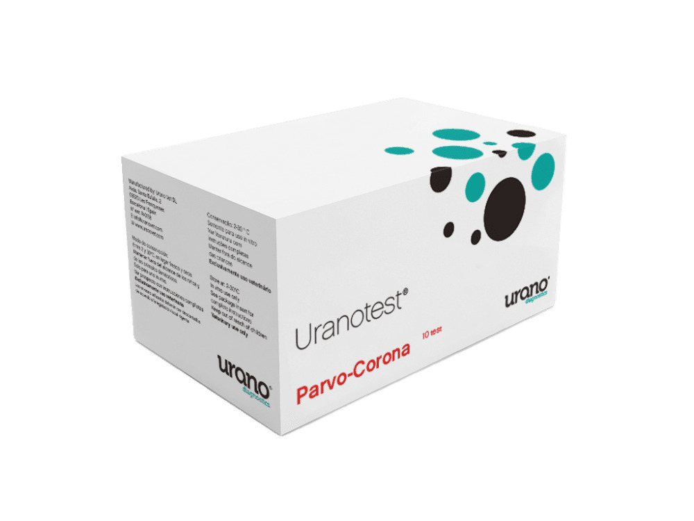 Uranotest Parvo-Corona 10 tests · prueba rápida de diagnóstico