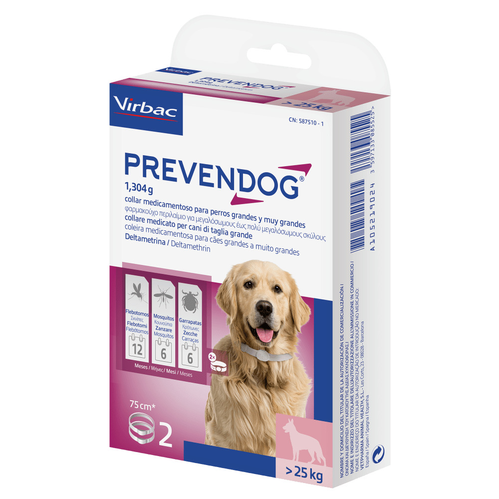 Prevendog collar 75 cm (pack de 2) · protección frente a parásitos externos del perro