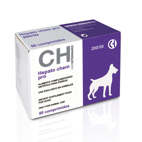 Hepato Chem Pro 200/50 60 comprimidos · suplemento para la función hepática de perros y gatos