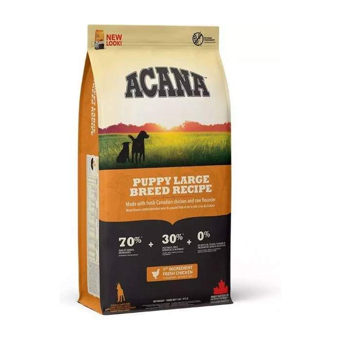 Acana Puppy Large Breed Recipe 17 kg · alimento para cachorros de raza grande
