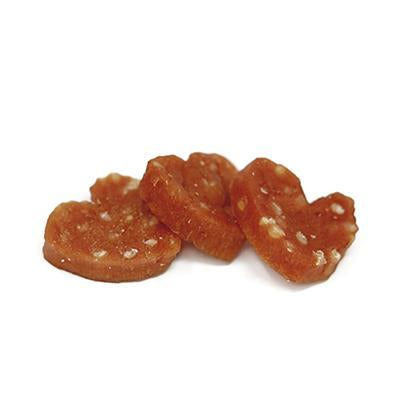 Chips de corazón de pollo y arroz Biozoo 500 g · snack para mascotas