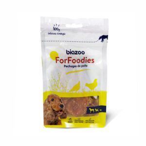 Pechuga de pollo desecada Biozoo 100 g · snack para perros y gatos