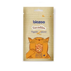Snack tiras de pollo Biozoo 50 g para gatos · premio para gatos