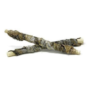 Sticks de cuero con piel de pescado Biozoo 500 g · snack para perros